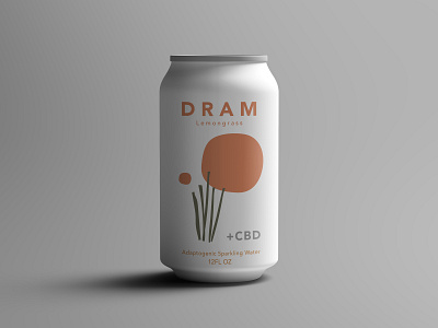 Adaptogen Sparkling CBD Water beverage bitters cbd dribbble label design sparkling water