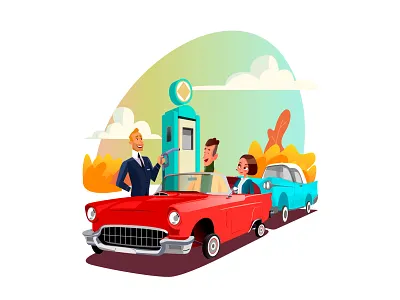 7 animación diseños de personajes ilustración vector