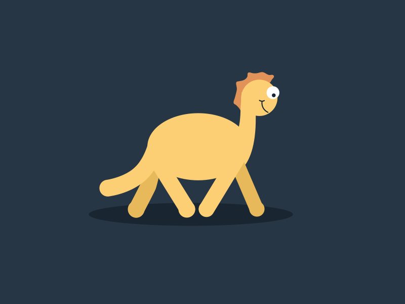 048 / 365 She's walking! animal animated animation dino dinosaur gif loop walk walkcycle walking