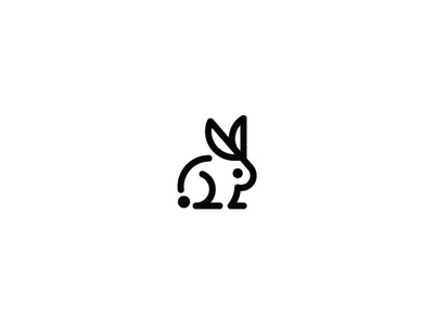 Rabbit animal fun hare icon logo rabbit