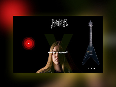 Web Design for a Hungarian Metal Band band design frontpage interface metal metal gear music thrash metal typography ui ux webdesign website