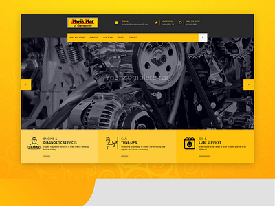 Car Maintainance Website Design business design ui ux web