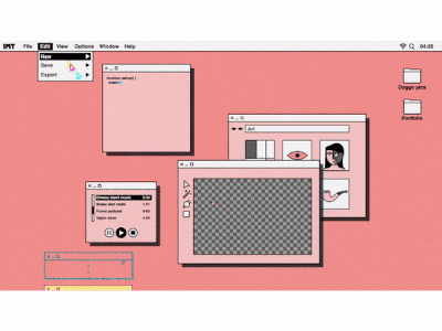 Retro computer screen computer desktop mac retro screen