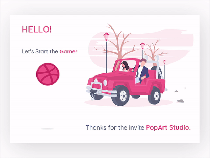 Hello Dribbble after effect animation interaction design ui ux vector xd