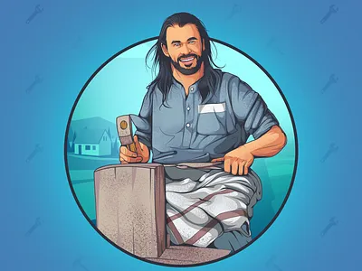 Chrisna Hemsworth aman rajwansh art character art character concept character design character designs color desi kalakaar design illustration illustrator indian indian cartoon indian culture indian thor photoshop rajwansh art thor ui vector