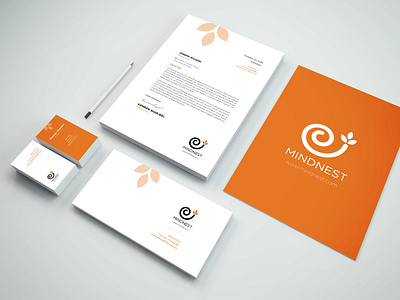 Mediation Stationary branding businesscard envelope illustrator letterhead logo mediation stationary meditation mindfulness mindnest photoshop stationary stationary design