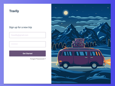 Travel Sign up #001 design ui ux web