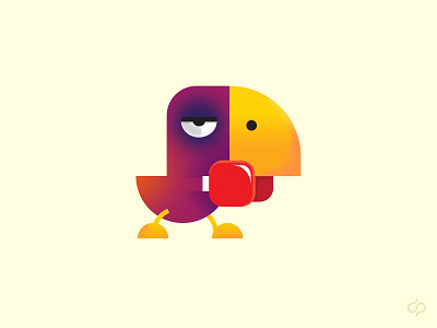 Boxing Parrot art boxing drawing icon illustration parrot vector