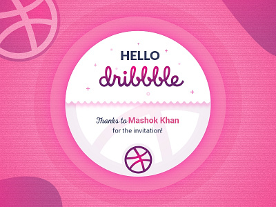 HELLO DRIBBBLE adobe xd color hello dribbble illustration pink planet