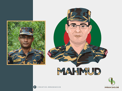 Vector Portrait Drawing adobe illustrator army bangladesh cartoon portrait custom art design fun graphic illustration pen art realistic vector