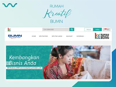 Rumah Kreatif BUMN Landing Page Concept concept homepage homepage design layout ui ui ux design userexperience userinterface website websitedesign