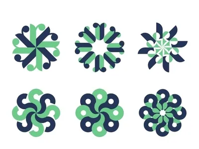 Play of forms design graphic elements illustration