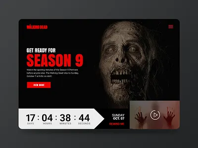 Daily UI #014 - Countdown Timer 014 artdirection codestudiocs countdowntimer daily ui design graphic design landing page typography ui ui design uidesign user interface design ux ux design uxdesign walkingdead web design webdesign