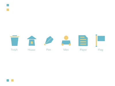 Icons app icon design app icons character clean color firt icon two colors