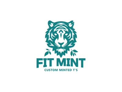 Tiger head logo animal classic head illustration logo mark mint tiger tshirt wildcat