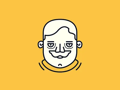 Self. Frederick avatar boy captain design face fisherman graphic head icon illustration logo man mustache ocean profile sea