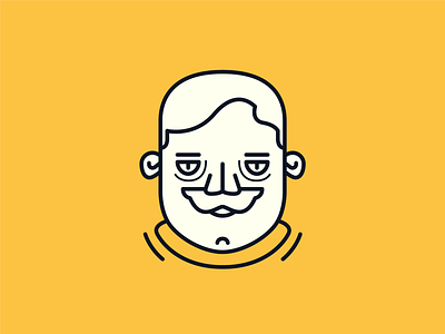 Self. Frederick avatar boy captain design face fisherman graphic head icon illustration logo man mustache ocean profile sea