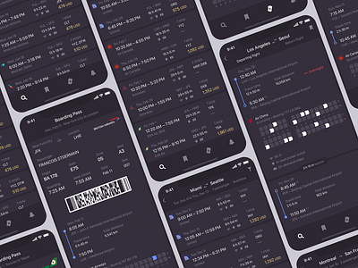 ✈️ Flight Search app boarding pass daily ui dailyui dark flight flight booking flight search ios iphone iphone x mobile travel ui ux
