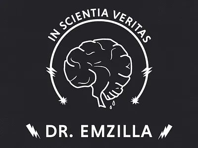 Mad Scientist Logo brain costume electricity fun halloween halloween design logo mad scientist