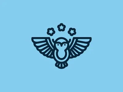 SCAEA Owl bird design icon owl school stars