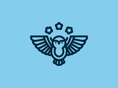 SCAEA Owl bird design icon owl school stars