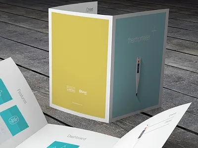 OMM Design For Digital Thermometer branding collateral design graphic design manual design omm design print design user manual