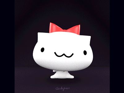 Bobble Head Pumpkin Cat! 3d animation b3d blender blender 3d cat gif gif animated halloween morph pumpkin spin