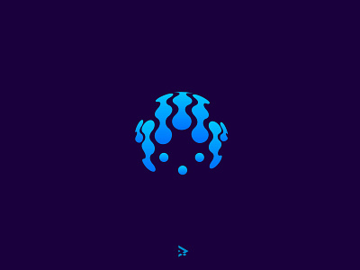 Robotic design gradient icon logo rantaucreative robotic