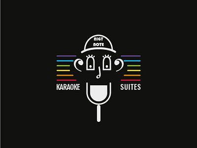 High Note Karaoke Suites branding design flat icon illustration logo