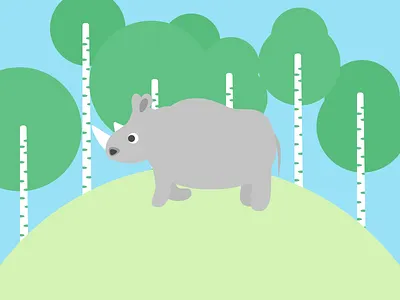 Day-55 Rhino animals forest rhino