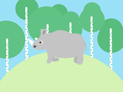 Day-55 Rhino animals forest rhino