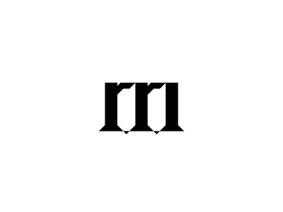 MRR + Pencil artist initial logo logomark minimal mrr negative space pencil typography