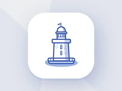 Lighthouse Icon app icon clean icon illustration lighthouse line icon vector