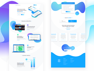 [Landing Page] Music Prodigy Courses android app appdesign design designer desktop design illustration ux web webdesign website