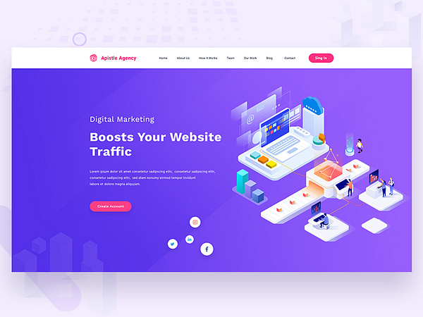 Digital Agency by Tonmoy Khan on Dribbble