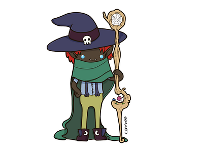 Goblin Wizard cute familiar hero magic wizard