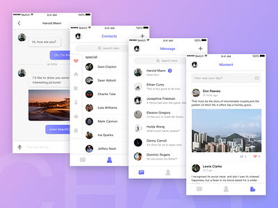 Chat App app chat design minitalk ui