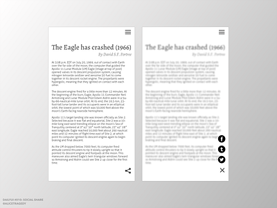 DailyUI 010: Social Share black and white dailyui 010 dailyui010 minimalist design mobile app design