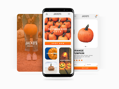 HAPPY HALLOWEEN autumn ecommerce halloween halloween design jackolantern mobile mobile app pumpkin shop ui uidesign ux uxdesign webdesign