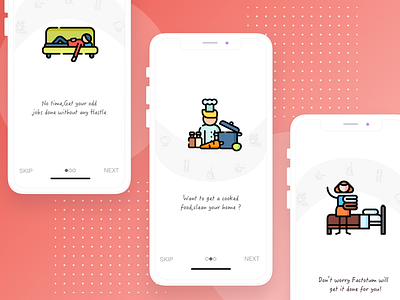 Factotum Walkthroughs coachmarks factotum illustration iphonex onboarding ui ui ux walkthroughs