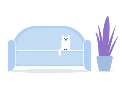 tv show on evening art blue cartoon cat design evening flower fun graphic icon illustration vector