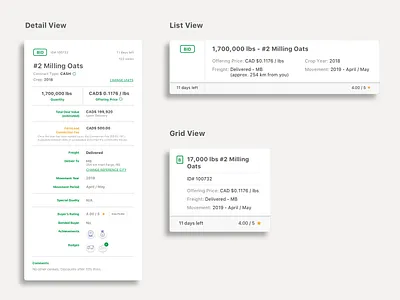 FarmLead Bid Card Design app design card design design invisionapp macbook pro marketplace mobile app sketch app ui user experience user interaction ux website