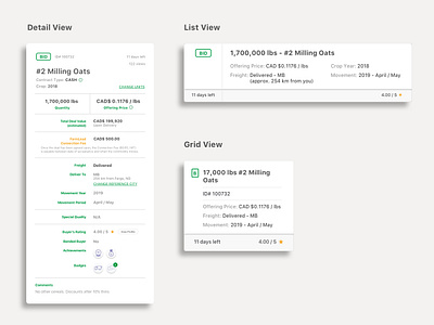 FarmLead Bid Card Design app design card design design invisionapp macbook pro marketplace mobile app sketch app ui user experience user interaction ux website