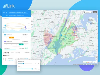 Airlink web tool design dashboard networking saas tool ui ux web website wireless