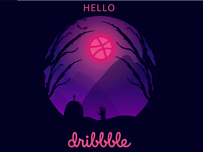 Helloween Dribbble ! adobe animation design dribbble dribbble best shot first shot halloween halloween design hello dribbble icon illustator illustration vector