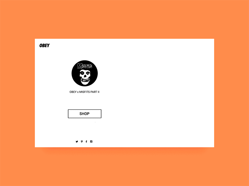 OBEY x MISFITS PART II animation design motion ui ui ux ux web website