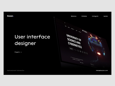 Dezzars | New website agency clean dark design header interaction layout page portfolio simple typography ui ux