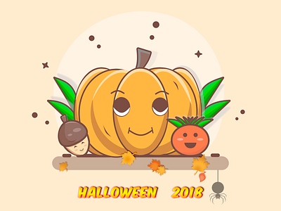 Fun Pumpkin/Halloween 2018 autumn figma halloween halloween design illustration october photoshop pumpkin vector