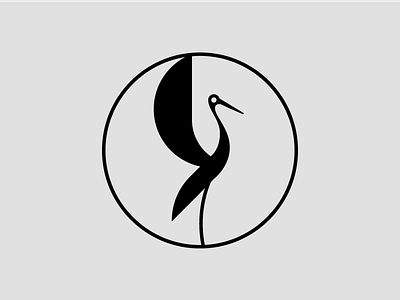 Crane beauty crane fashion mark simple symbol