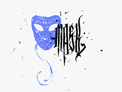 MASKINKY / logotype calligraphy custom lettering cyrillic design erotic illustration lettering lettering art ligature logo logotype mark mindryukov letters party print print design sex sign typography vector